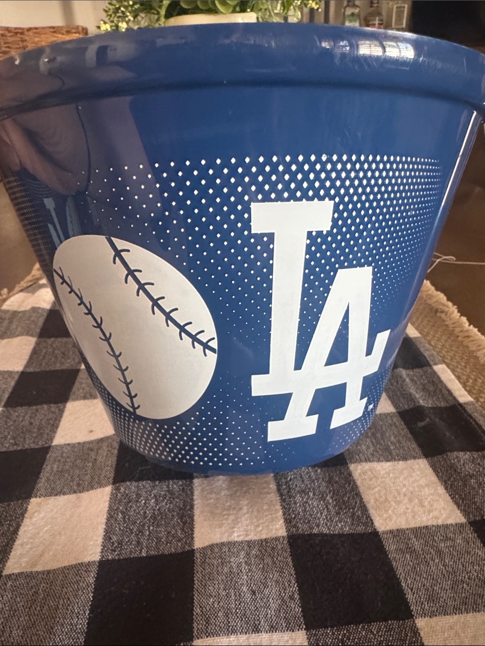 Blue LA Baseball Decorative Bucket - Unbranded Sports Accent